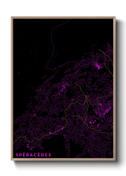 Une affiche de carte sur Spéracèdes