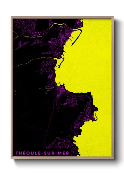 Une affiche de carte sur Théoule-sur-Mer