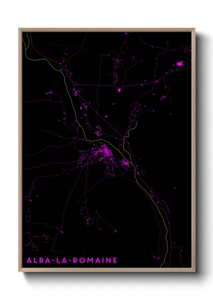 Une affiche de carte sur Alba-la-Romaine