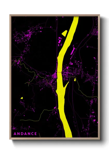 Une affiche de carte sur Andance
