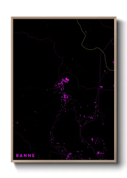 Une affiche de carte sur Banne