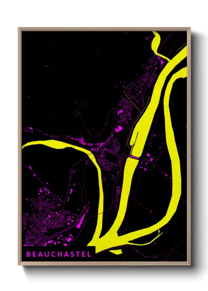 Une affiche de carte sur Beauchastel