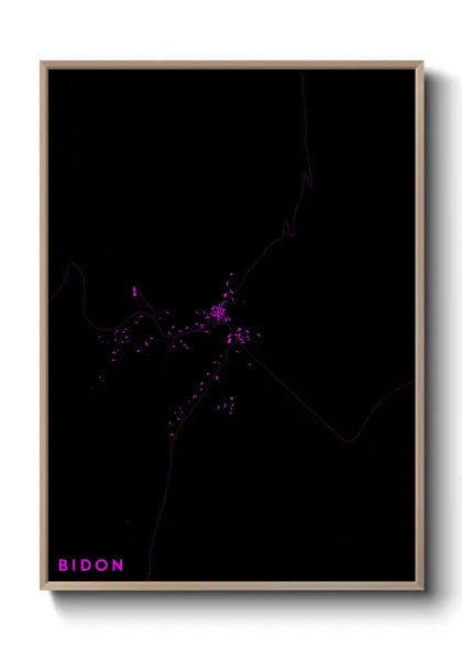 Une affiche de carte sur Bidon