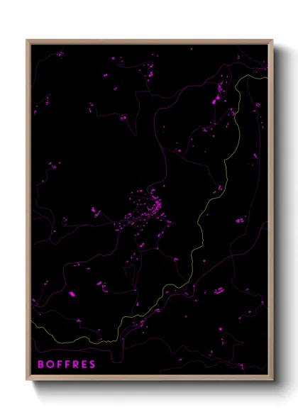 Une affiche de carte sur Boffres