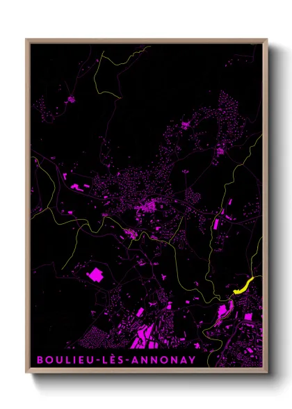Une affiche de carte sur Boulieu-lès-Annonay