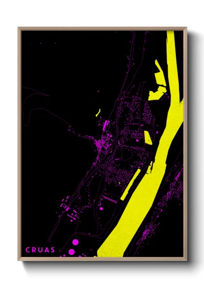 Une affiche de carte sur Cruas