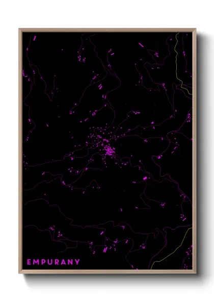 Une affiche de carte sur Empurany