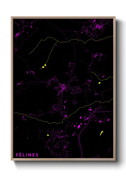 Une affiche de carte sur Félines