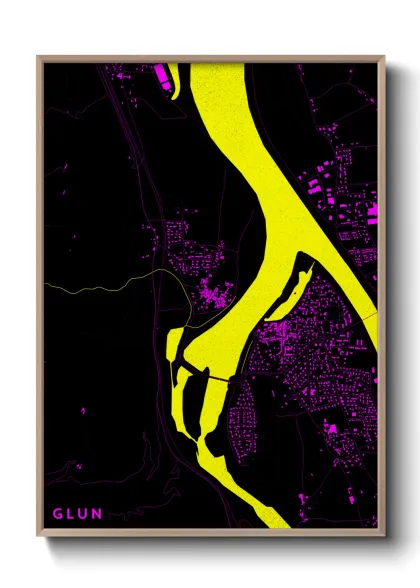 Une affiche de carte sur Glun