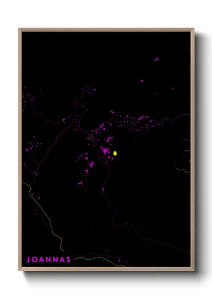 Une affiche de carte sur Joannas