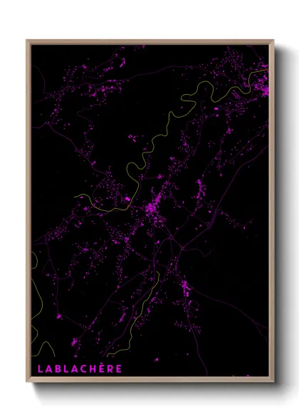 Une affiche de carte sur Lablachère