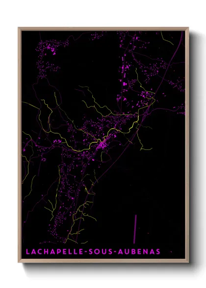 Une affiche de carte sur Lachapelle-sous-Aubenas
