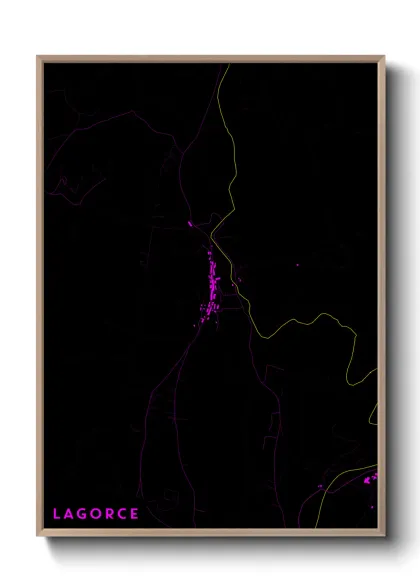 Une affiche de carte sur Lagorce