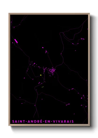 Une affiche de carte sur Saint-André-en-Vivarais