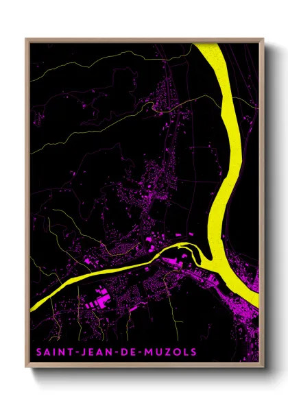 Une affiche de carte sur Saint-Jean-de-Muzols