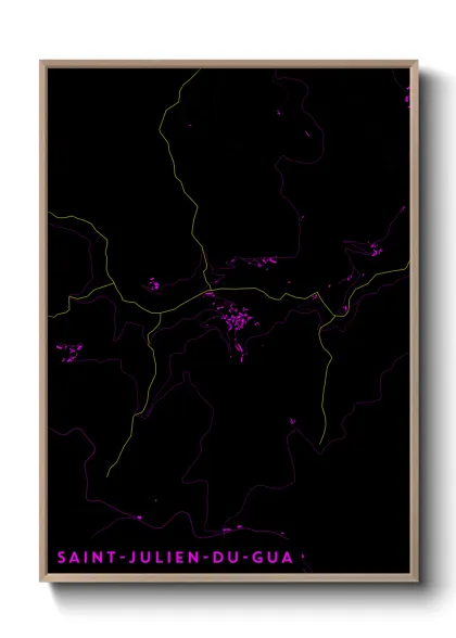 Une affiche de carte sur Saint-Julien-du-Gua