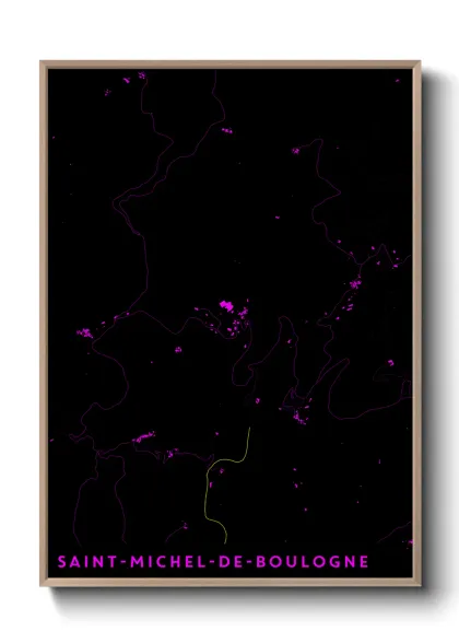 Une affiche de carte sur Saint-Michel-de-Boulogne