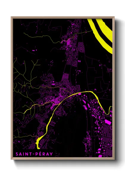 Une affiche de carte sur Saint-Péray