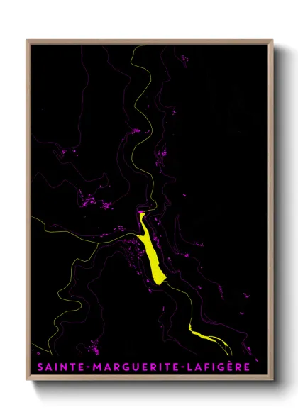 Une affiche de carte sur Sainte-Marguerite-Lafigère