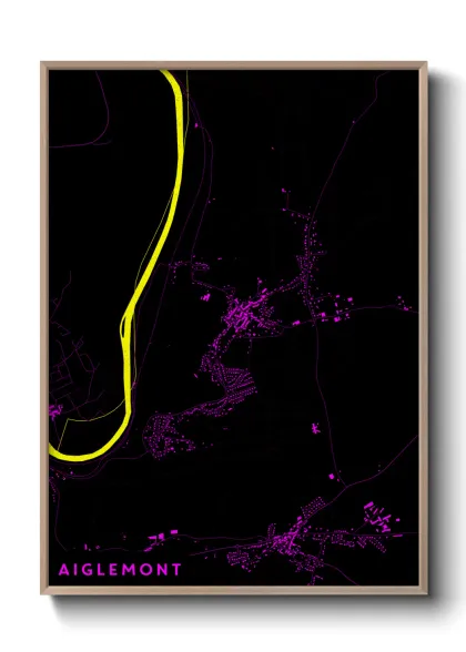 Une affiche de carte sur Aiglemont