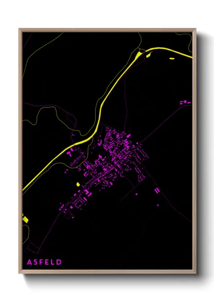 Une affiche de carte sur Asfeld