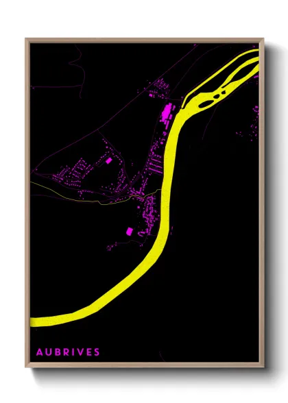Une affiche de carte sur Aubrives