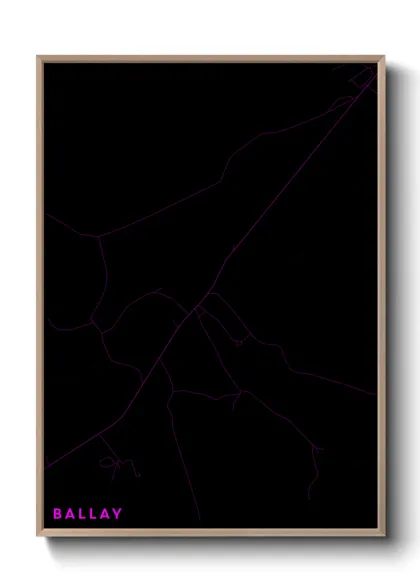 Une affiche de carte sur Ballay