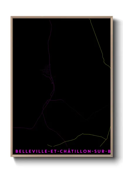 Une affiche de carte sur Belleville-et-Châtillon-sur-Bar