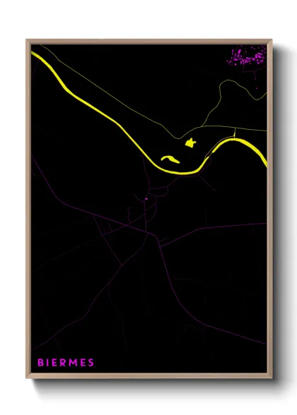 Une affiche de carte sur Biermes