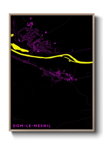 Une affiche de carte sur Dom-le-Mesnil