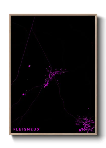 Une affiche de carte sur Fleigneux