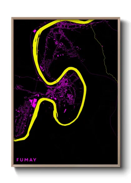 Une affiche de carte sur Fumay