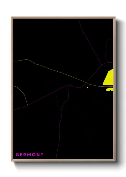 Une affiche de carte sur Germont