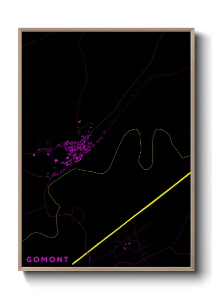 Une affiche de carte sur Gomont