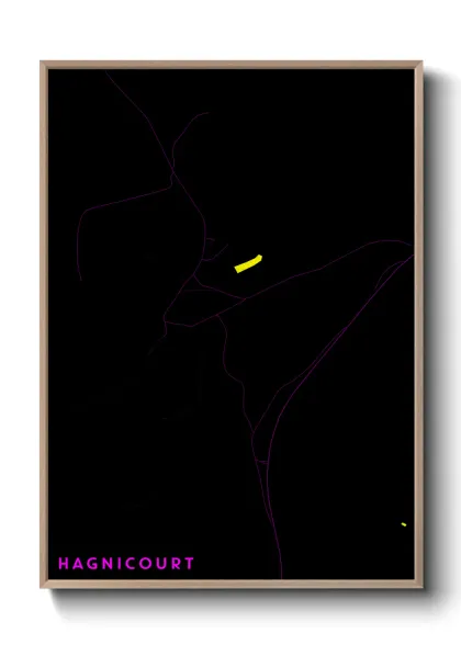 Une affiche de carte sur Hagnicourt