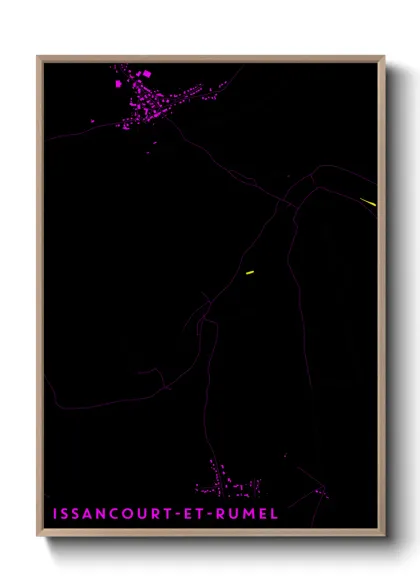 Une affiche de carte sur Issancourt-et-Rumel