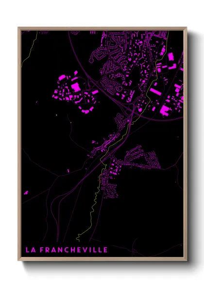 Une affiche de carte sur La Francheville