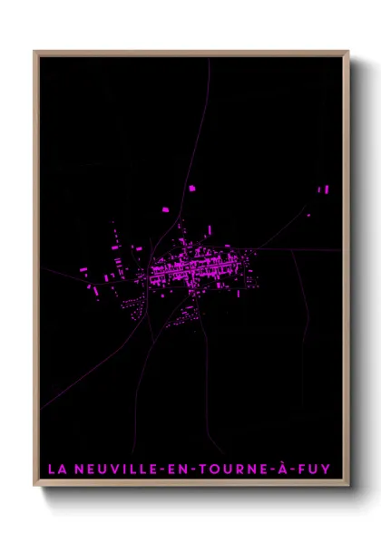 Une affiche de carte sur La Neuville-en-Tourne-à-Fuy