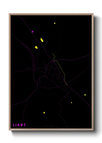 Une affiche de carte sur Liart