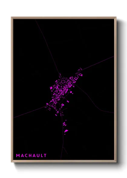 Une affiche de carte sur Machault