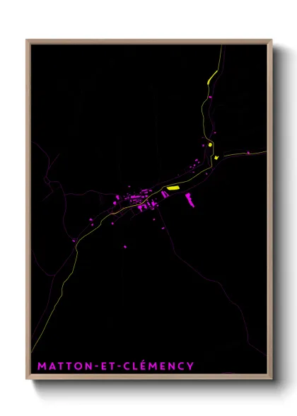 Une affiche de carte sur Matton-et-Clémency