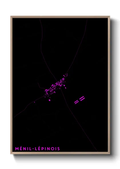 Une affiche de carte sur Ménil-Lépinois