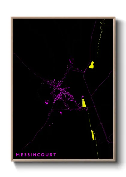 Une affiche de carte sur Messincourt