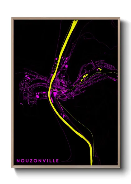 Une affiche de carte sur Nouzonville