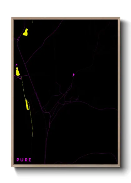 Une affiche de carte sur Pure