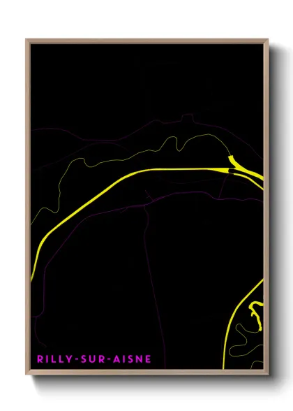 Une affiche de carte sur Rilly-sur-Aisne