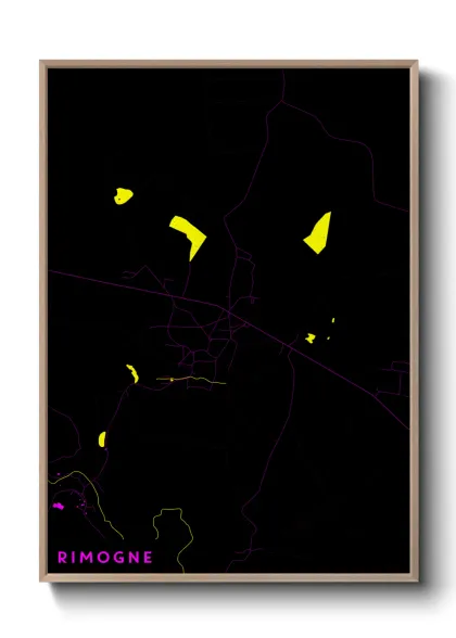 Une affiche de carte sur Rimogne