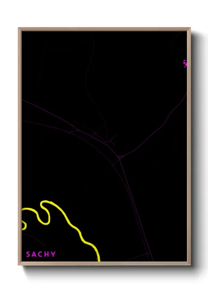 Une affiche de carte sur Sachy