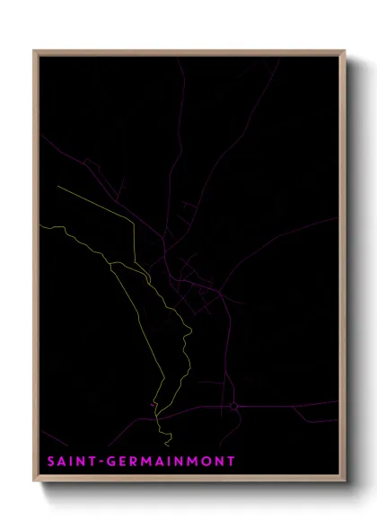 Une affiche de carte sur Saint-Germainmont