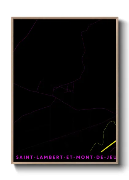 Une affiche de carte sur Saint-Lambert-et-Mont-de-Jeux